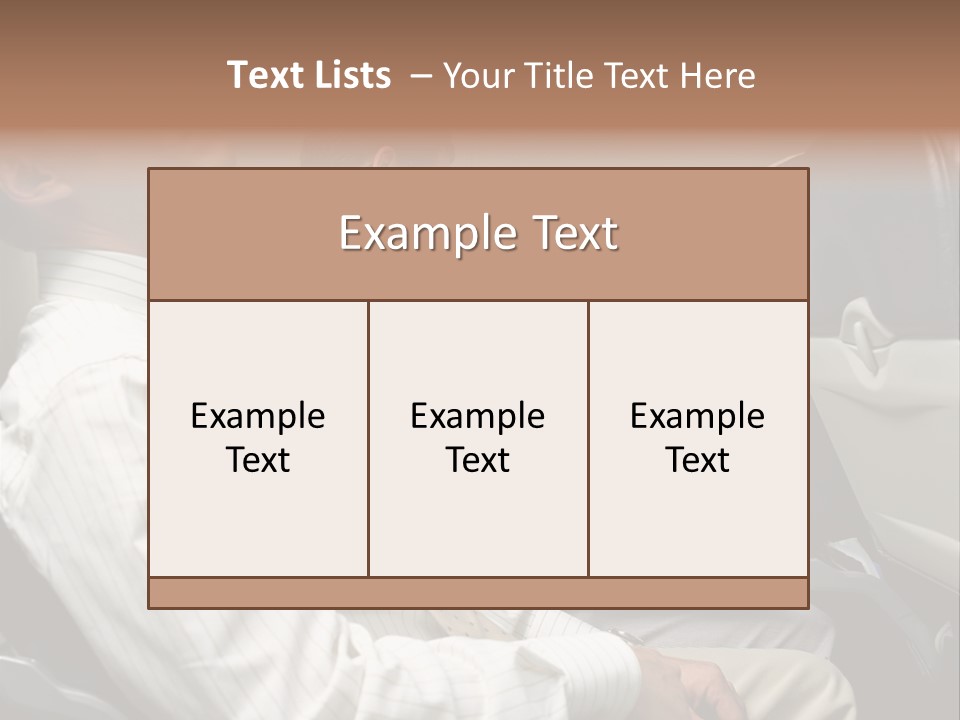 Business People On An Aeroplane PowerPoint Template