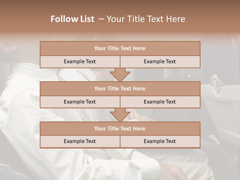 Business People On An Aeroplane PowerPoint Template