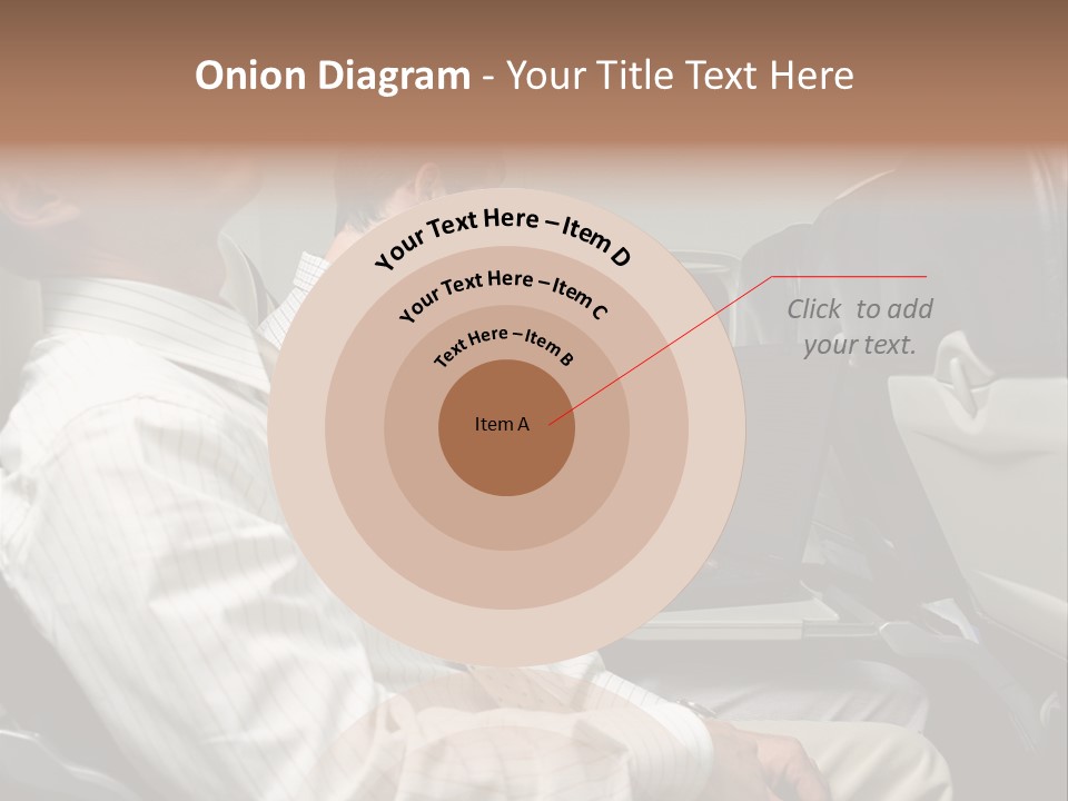 Business People On An Aeroplane PowerPoint Template
