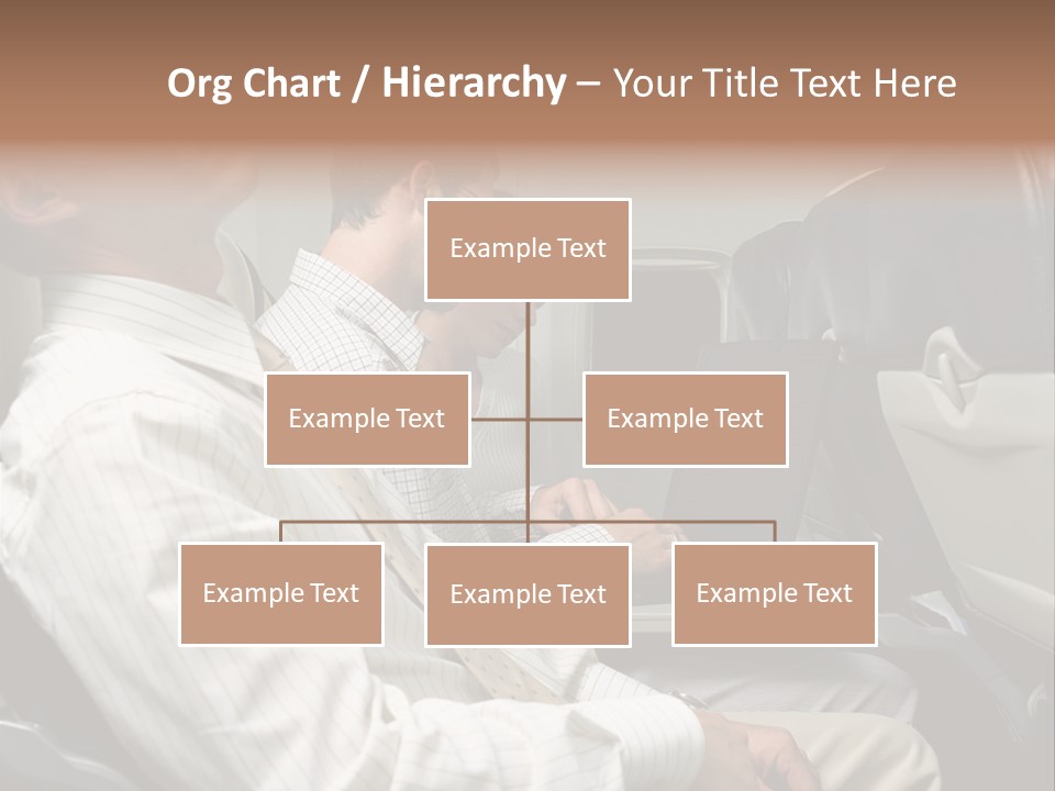 Business People On An Aeroplane PowerPoint Template