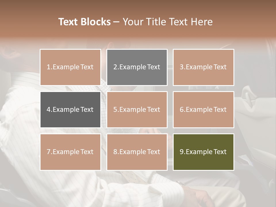 Business People On An Aeroplane PowerPoint Template