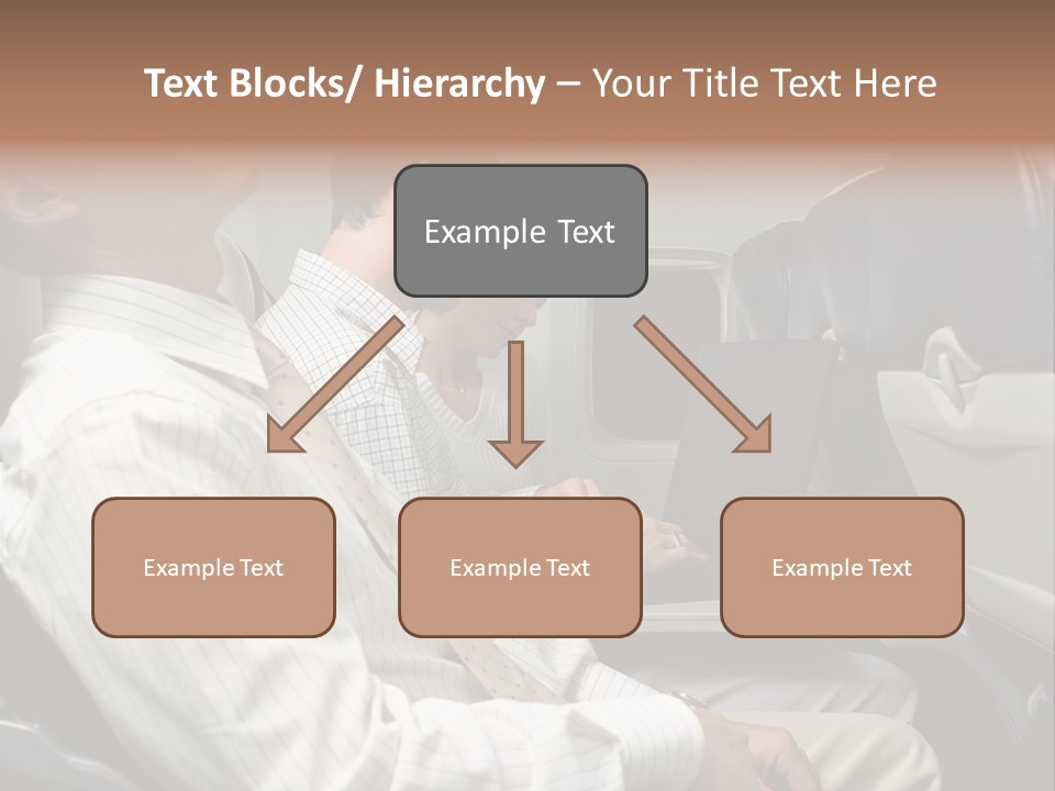 Business People On An Aeroplane PowerPoint Template