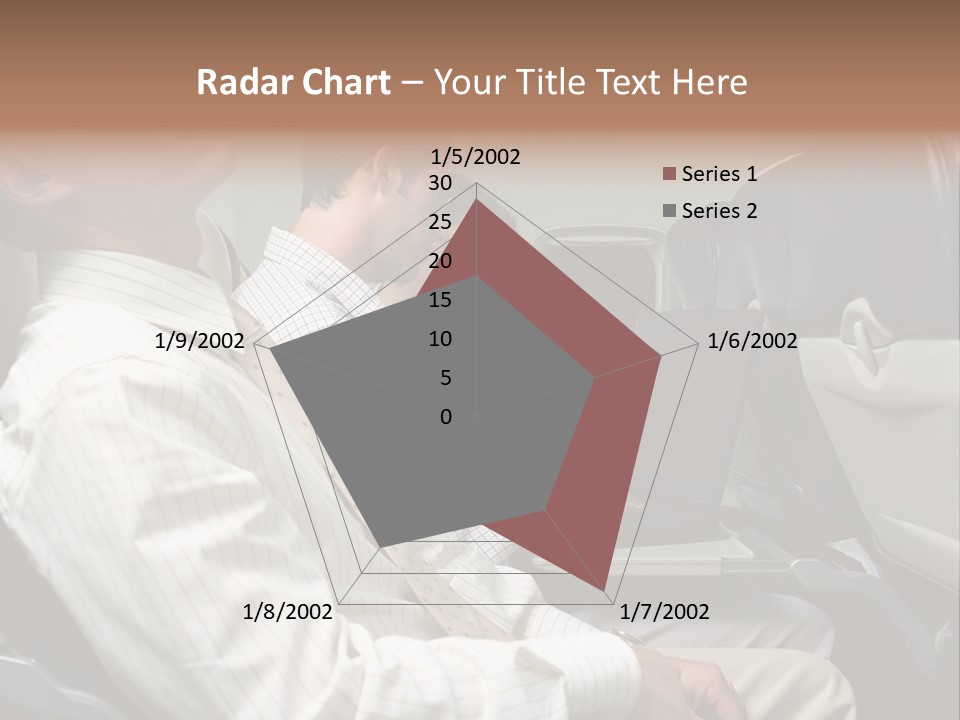 Business People On An Aeroplane PowerPoint Template
