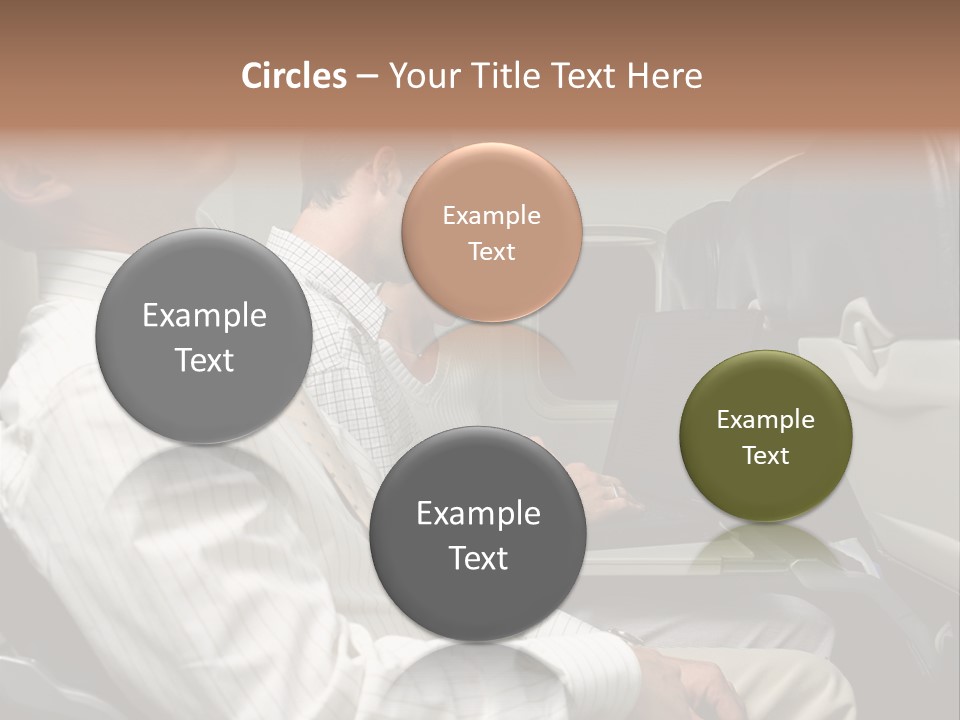 Business People On An Aeroplane PowerPoint Template