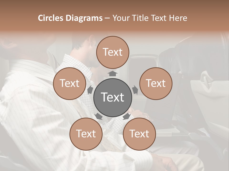 Business People On An Aeroplane PowerPoint Template