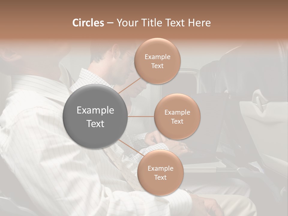 Business People On An Aeroplane PowerPoint Template
