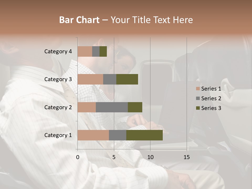 Business People On An Aeroplane PowerPoint Template
