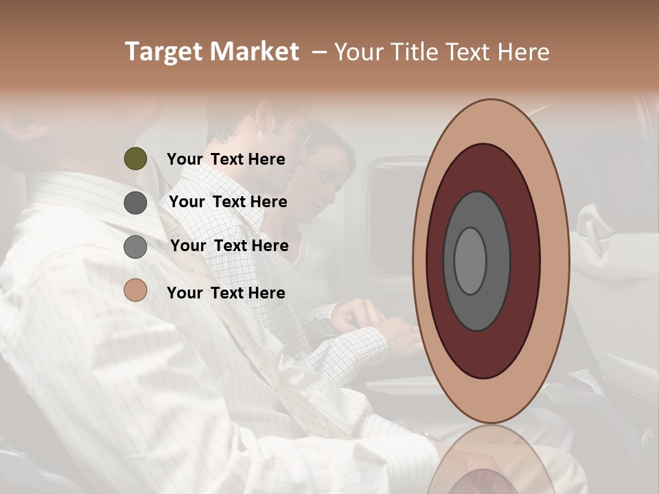 Business People On An Aeroplane PowerPoint Template