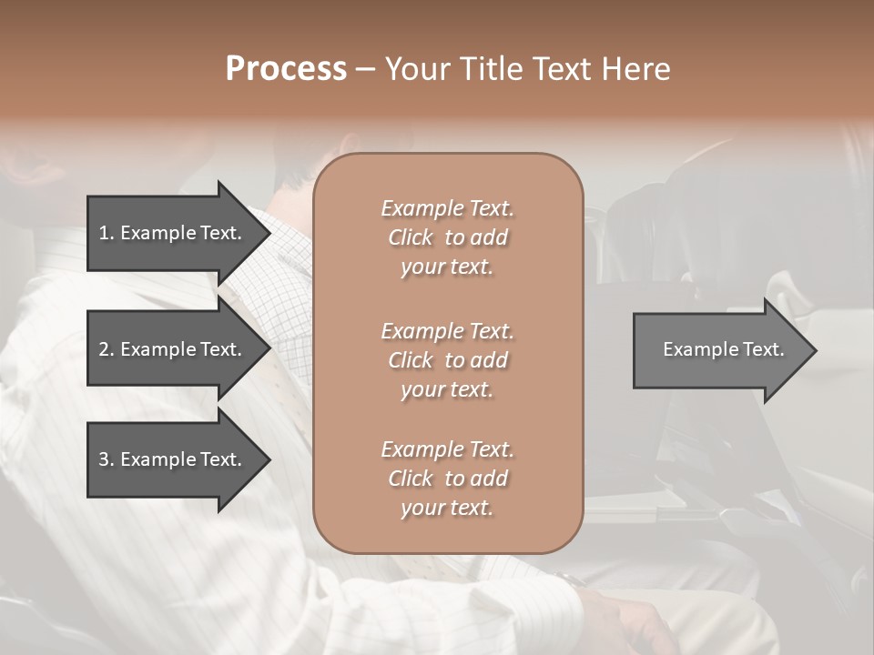 Business People On An Aeroplane PowerPoint Template