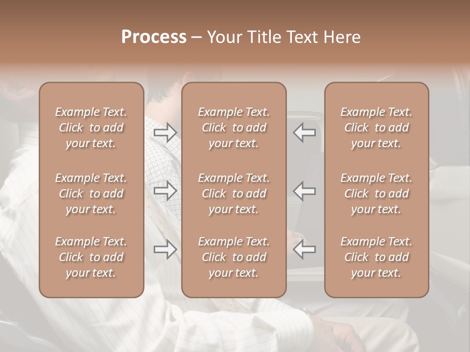 Business People On An Aeroplane PowerPoint Template