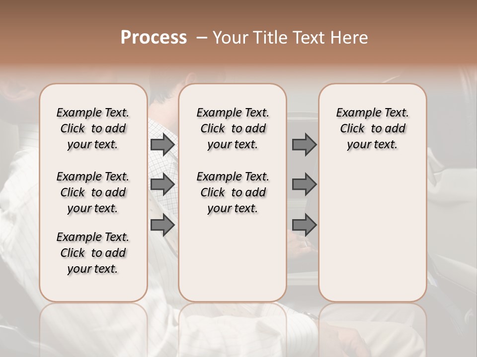 Business People On An Aeroplane PowerPoint Template