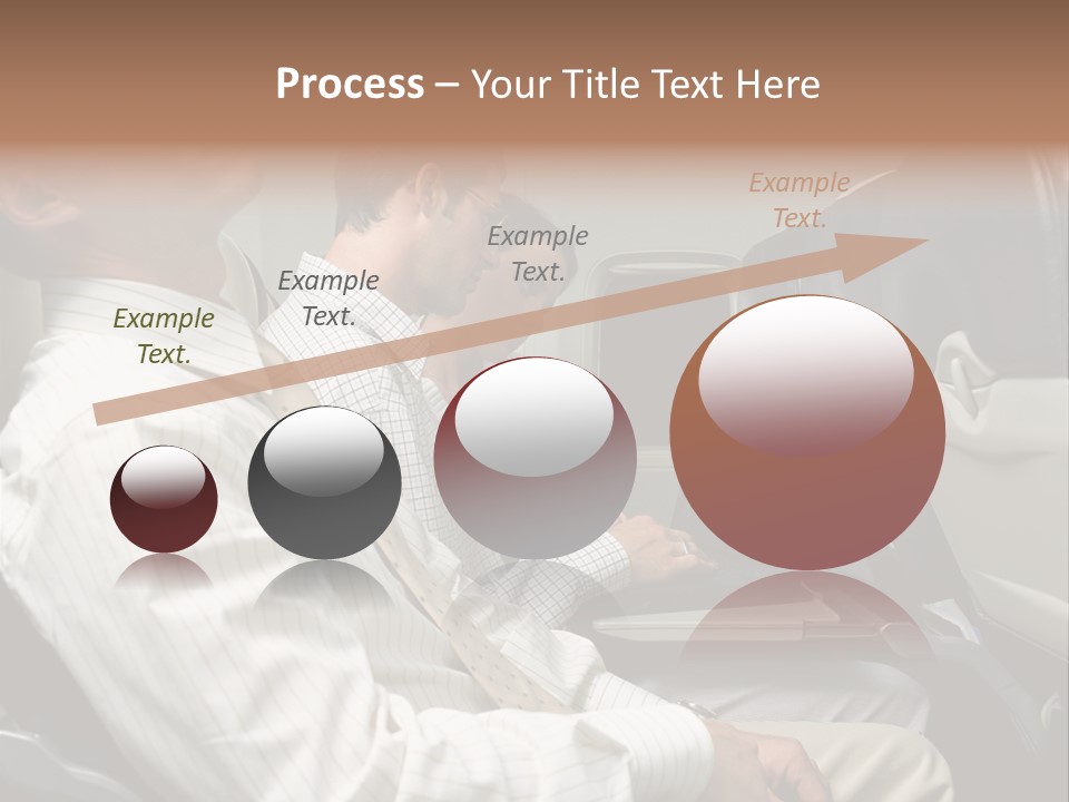 Business People On An Aeroplane PowerPoint Template