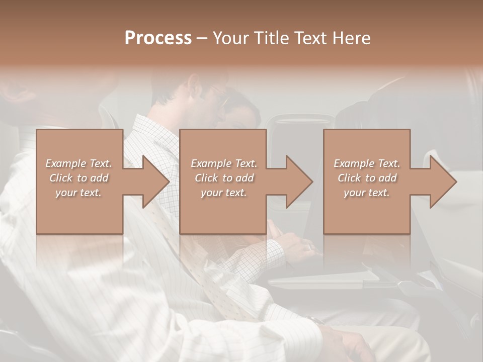 Business People On An Aeroplane PowerPoint Template