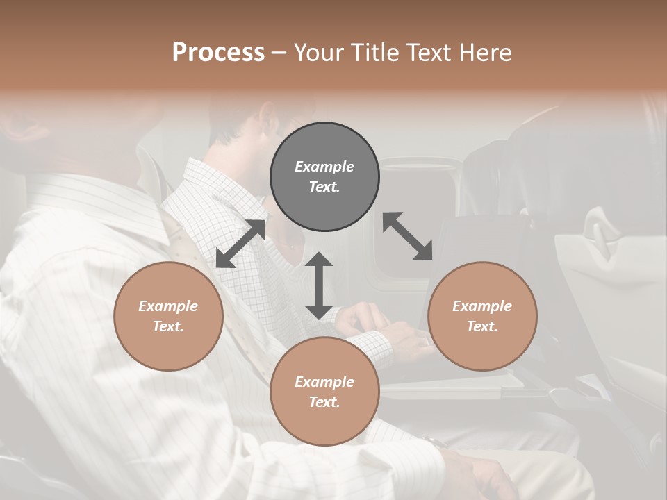 Business People On An Aeroplane PowerPoint Template