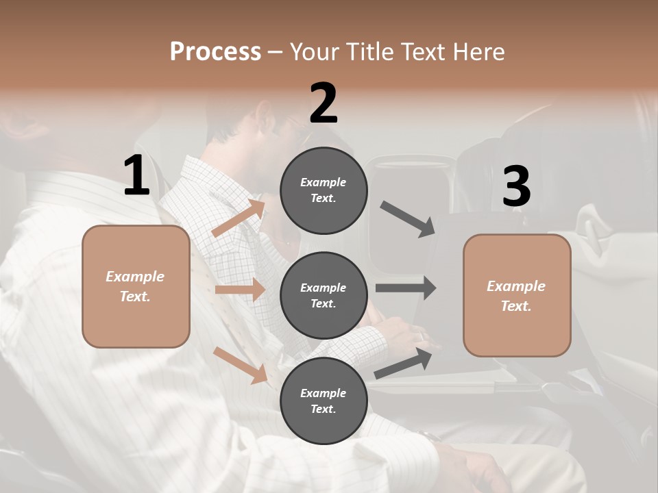 Business People On An Aeroplane PowerPoint Template