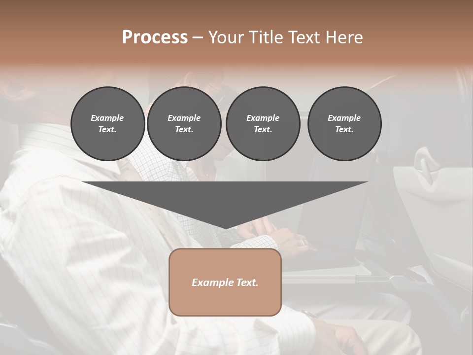 Business People On An Aeroplane PowerPoint Template