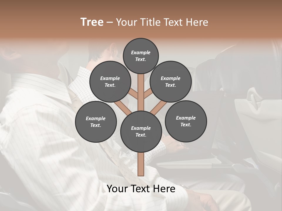 Business People On An Aeroplane PowerPoint Template