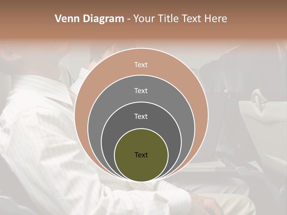 Business People On An Aeroplane PowerPoint Template