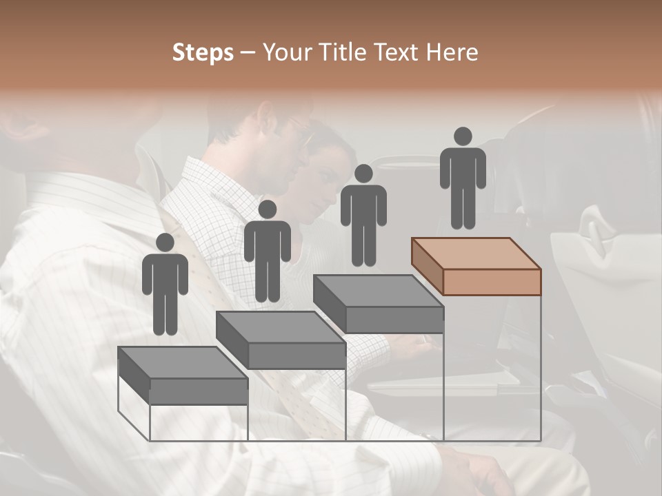 Business People On An Aeroplane PowerPoint Template
