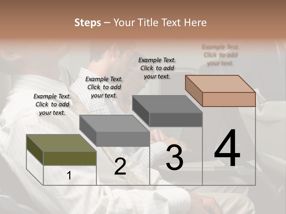 Business People On An Aeroplane PowerPoint Template