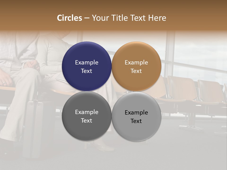 Two Colleagues In A Departure Lounge PowerPoint Template