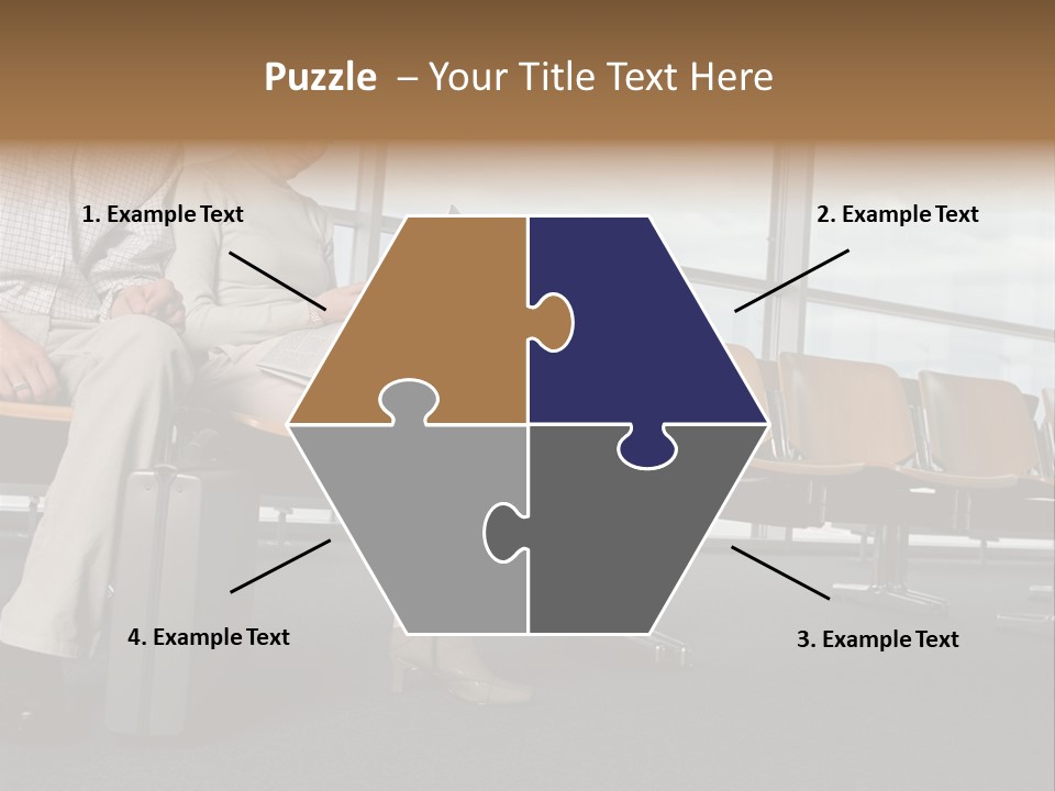 Two Colleagues In A Departure Lounge PowerPoint Template