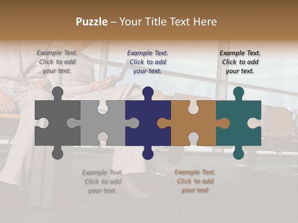 Two Colleagues In A Departure Lounge PowerPoint Template