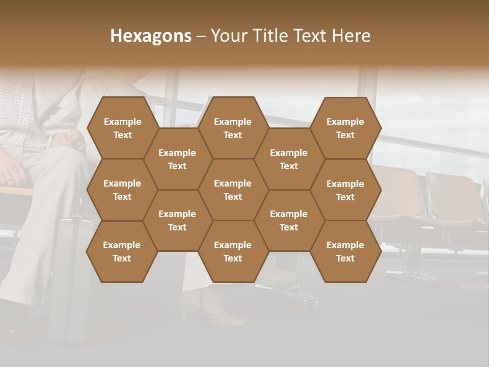 Two Colleagues In A Departure Lounge PowerPoint Template