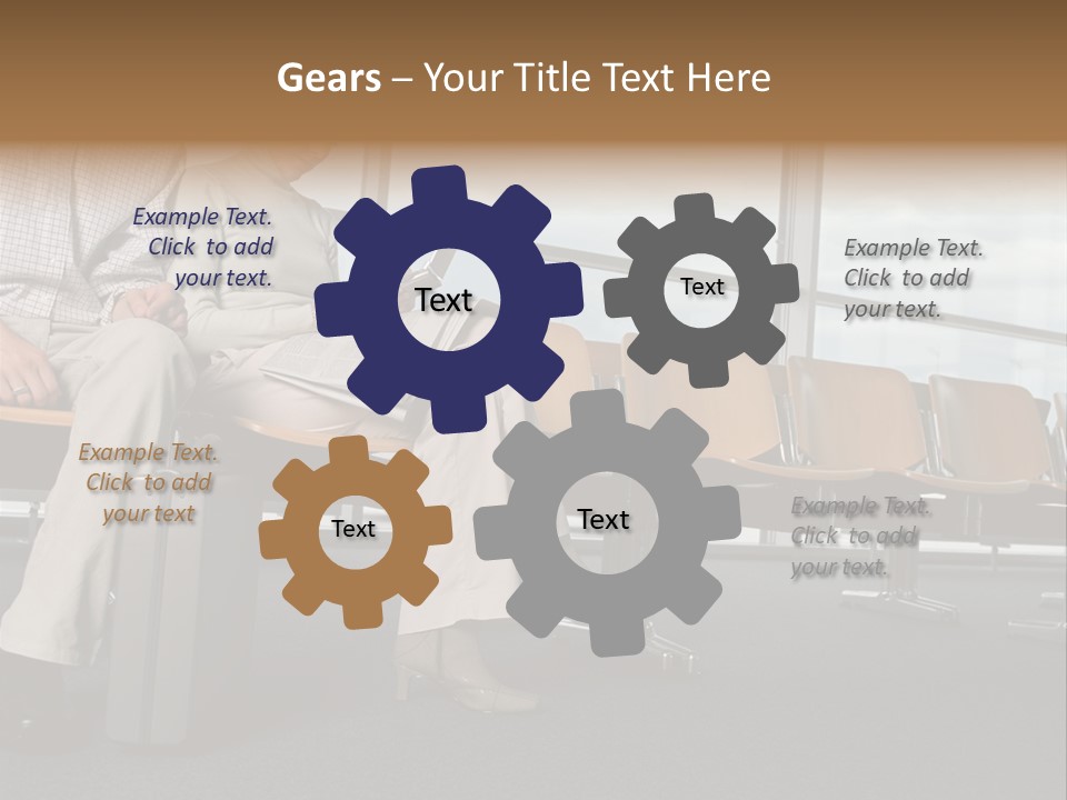 Two Colleagues In A Departure Lounge PowerPoint Template