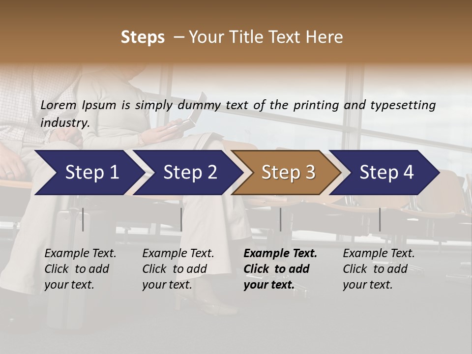 Two Colleagues In A Departure Lounge PowerPoint Template