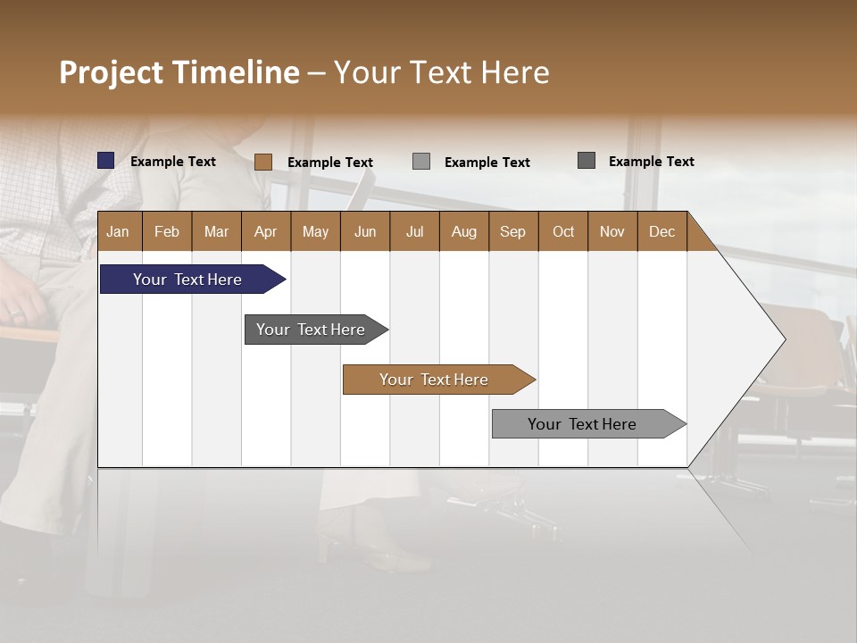 Two Colleagues In A Departure Lounge PowerPoint Template