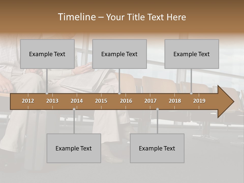 Two Colleagues In A Departure Lounge PowerPoint Template