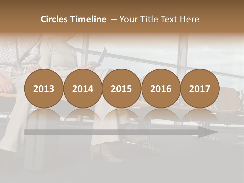 Two Colleagues In A Departure Lounge PowerPoint Template