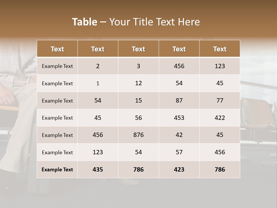Two Colleagues In A Departure Lounge PowerPoint Template