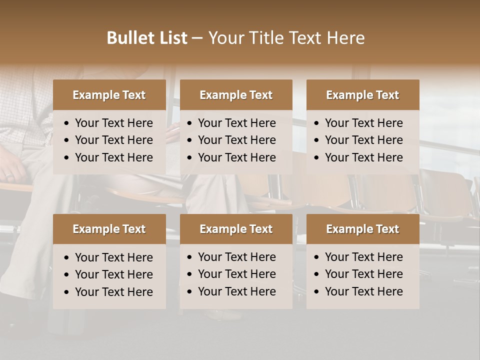 Two Colleagues In A Departure Lounge PowerPoint Template