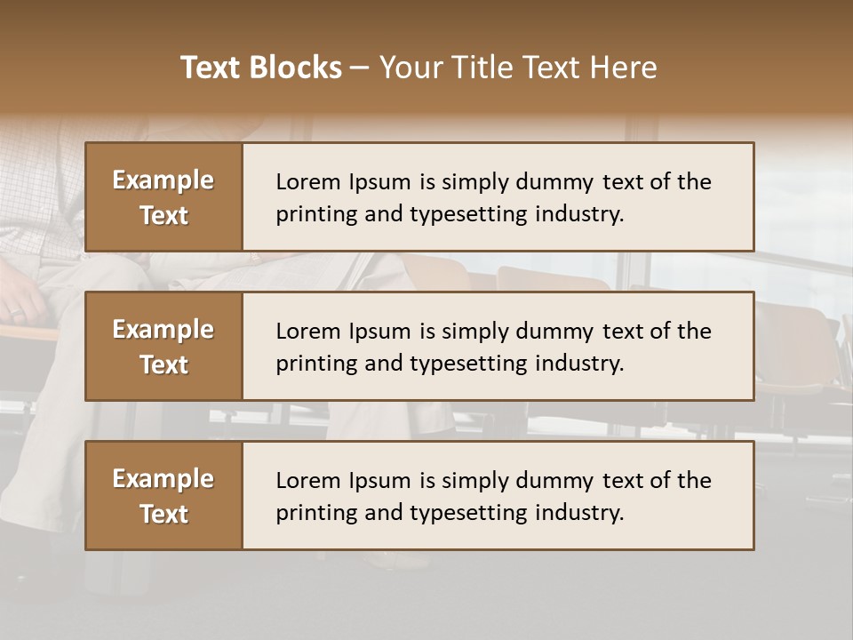Two Colleagues In A Departure Lounge PowerPoint Template