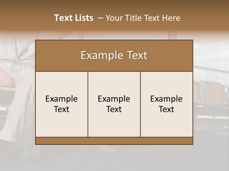 Two Colleagues In A Departure Lounge PowerPoint Template