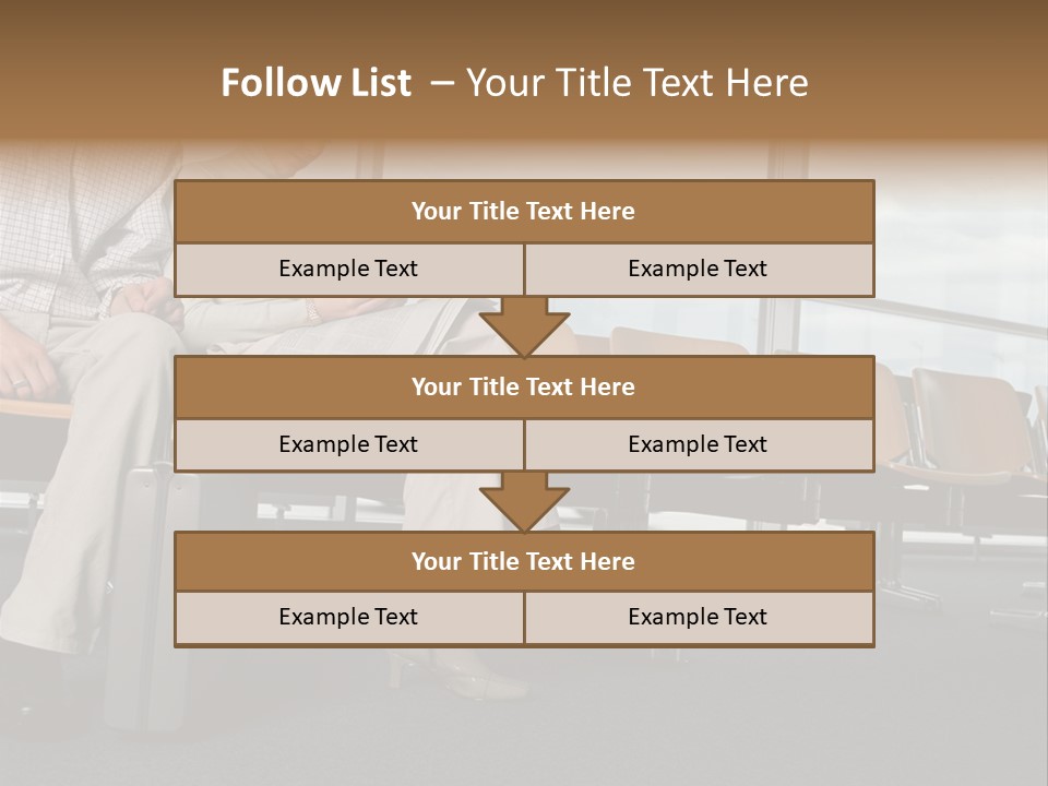 Two Colleagues In A Departure Lounge PowerPoint Template