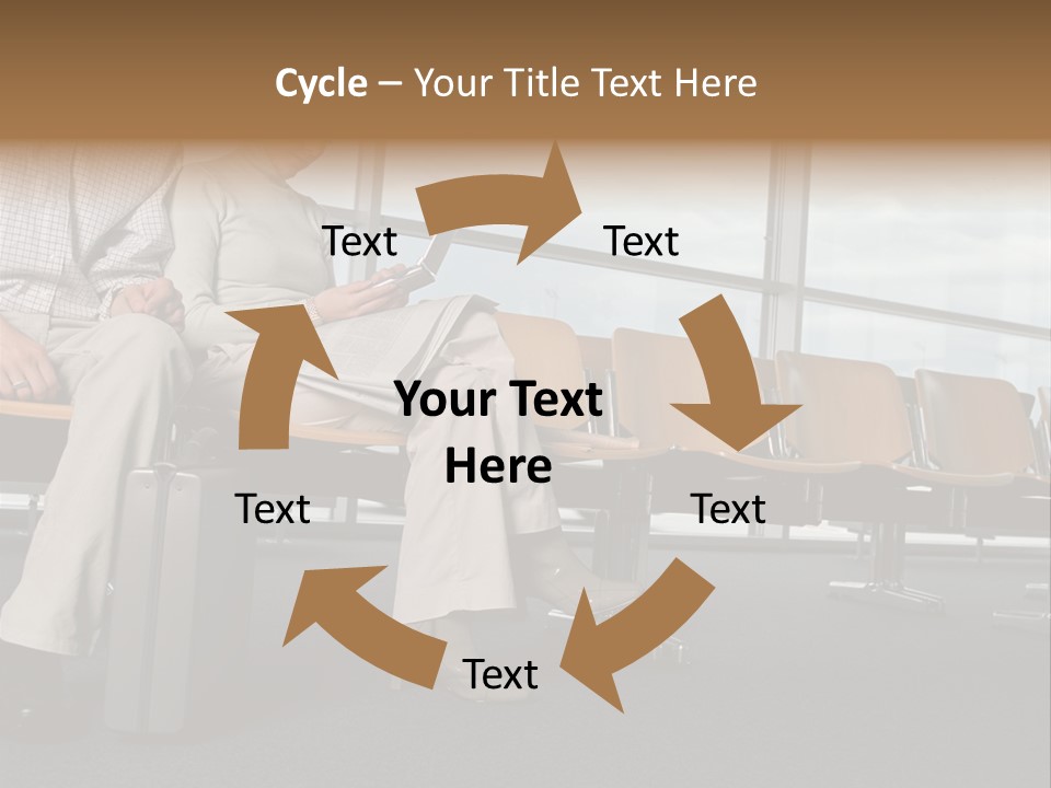 Two Colleagues In A Departure Lounge PowerPoint Template