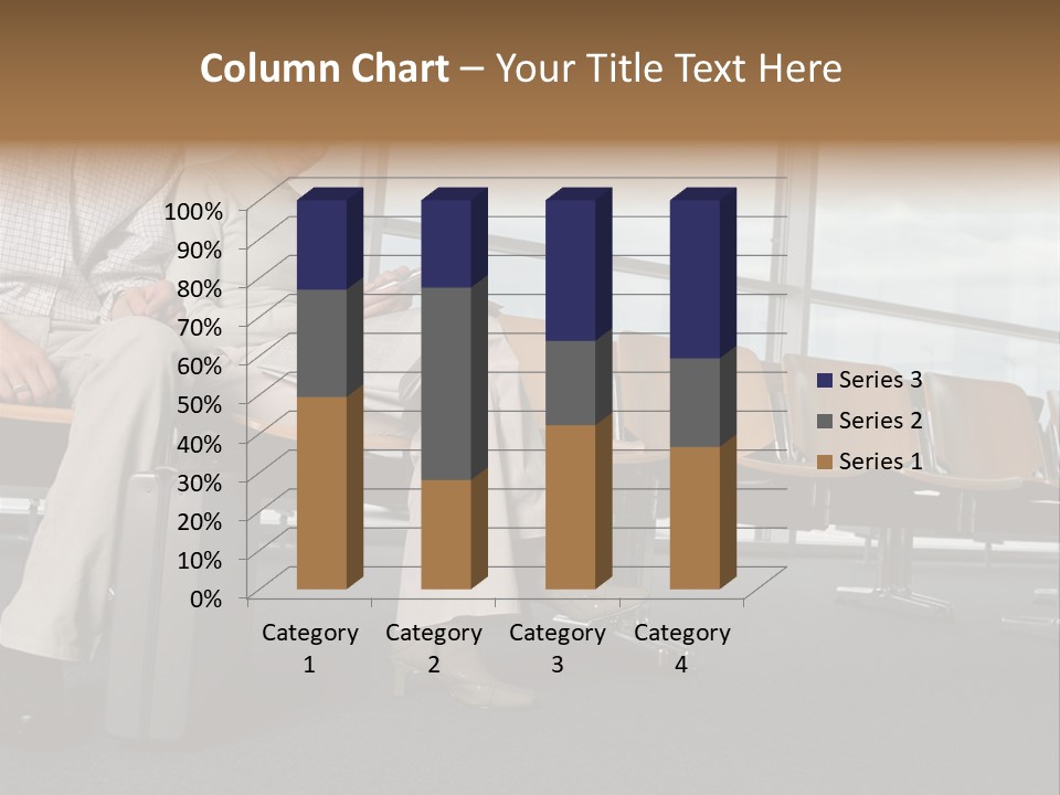 Two Colleagues In A Departure Lounge PowerPoint Template