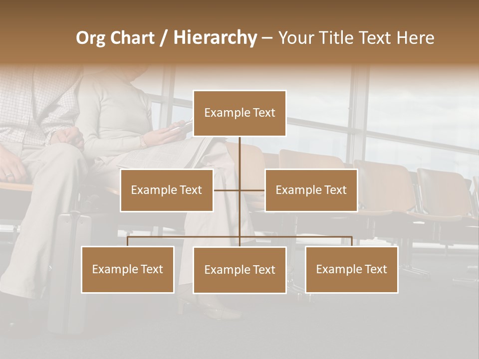 Two Colleagues In A Departure Lounge PowerPoint Template