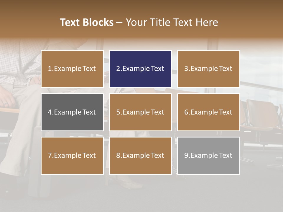 Two Colleagues In A Departure Lounge PowerPoint Template