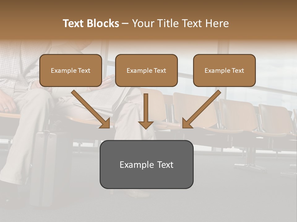 Two Colleagues In A Departure Lounge PowerPoint Template
