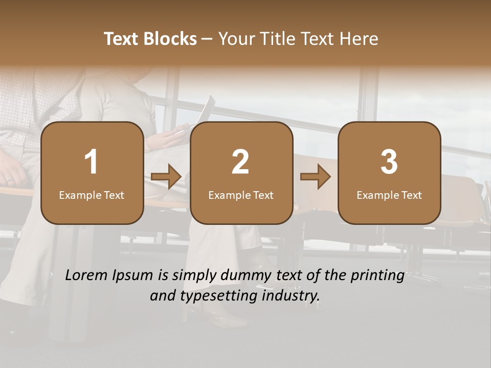 Two Colleagues In A Departure Lounge PowerPoint Template