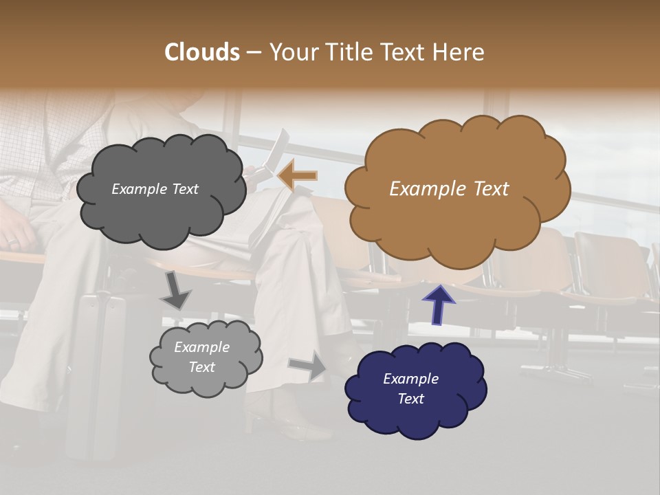 Two Colleagues In A Departure Lounge PowerPoint Template
