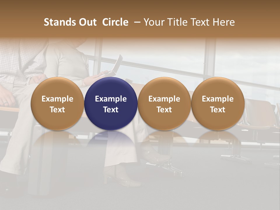 Two Colleagues In A Departure Lounge PowerPoint Template