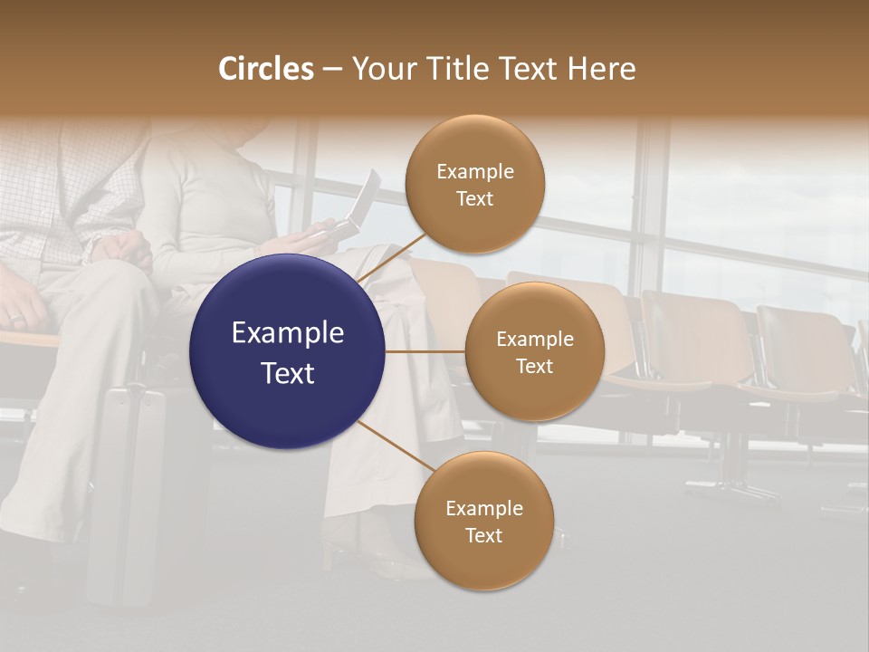 Two Colleagues In A Departure Lounge PowerPoint Template