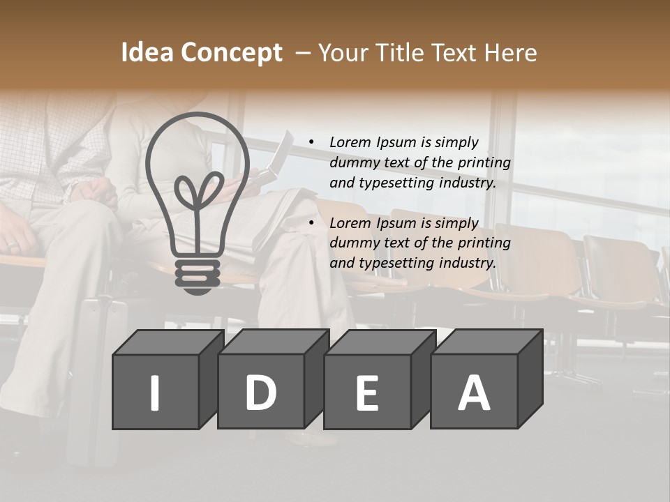 Two Colleagues In A Departure Lounge PowerPoint Template