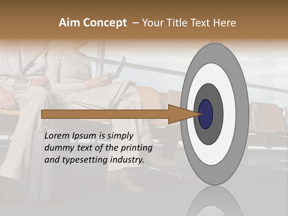 Two Colleagues In A Departure Lounge PowerPoint Template