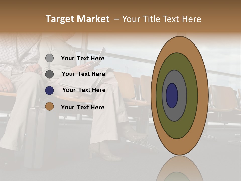 Two Colleagues In A Departure Lounge PowerPoint Template